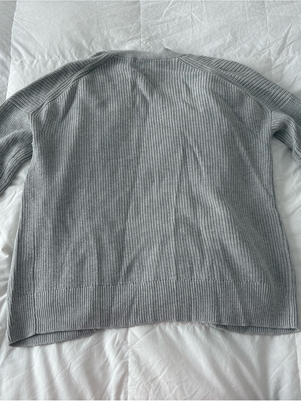 J.Crew light gray slouchy cotton cashmere blend cardigan sweater XS - Picture 11 of 11